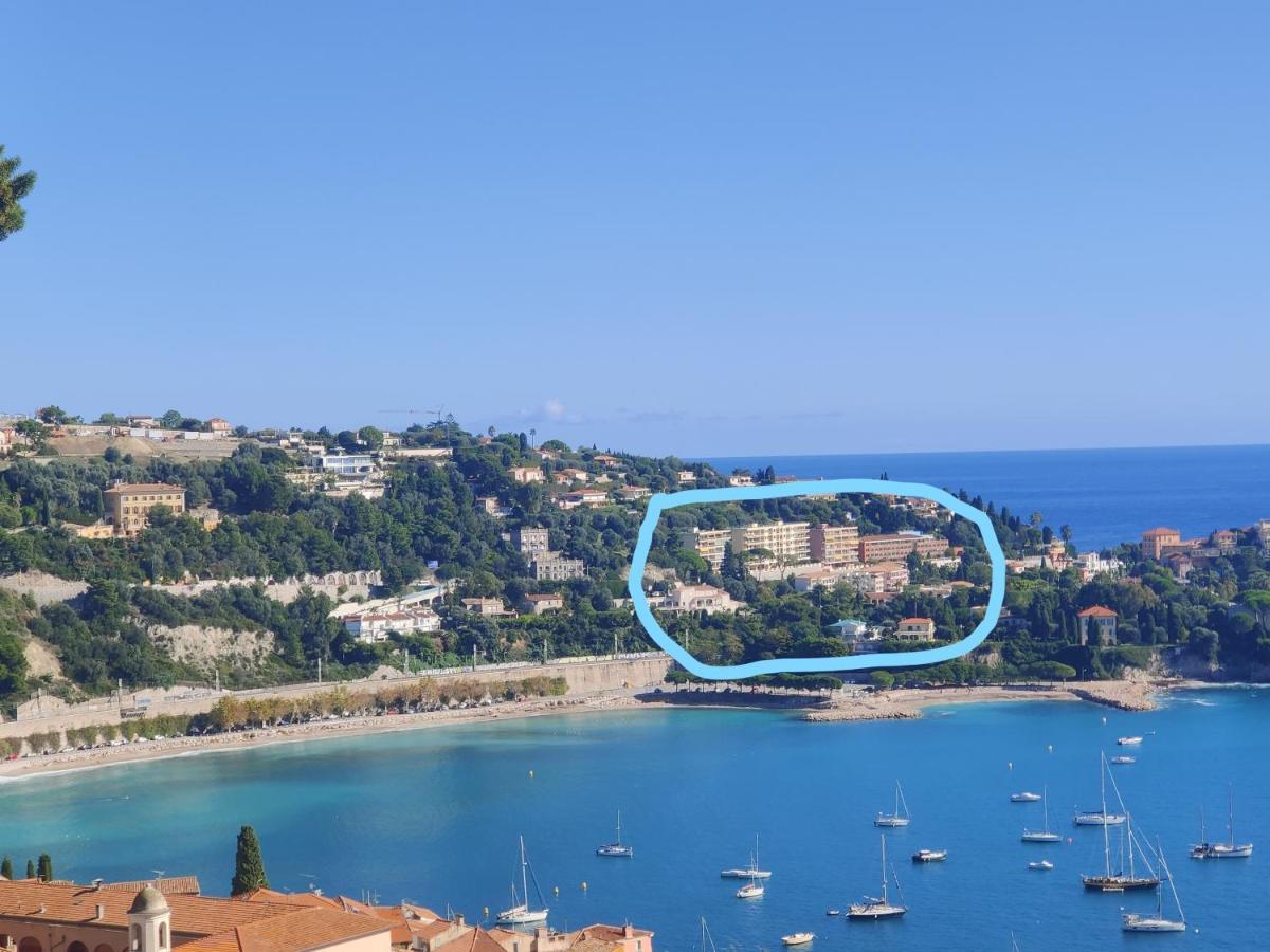 Vintage Flat Overlooking Villefranche Bay Apartment Exterior photo